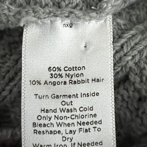 TALBOTS MOCK NECK RABBIT HAIR BLEND CASUAL LUX CLASSIC CABLE KNIT SWEATER SZ. XL - Picture 3 of 3